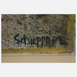 Robert Schuppner, Katze mit Vogel