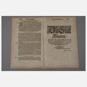 Sebastian Münster, Ansicht von Plauen