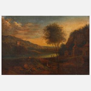 Johann Christian Vollerdt, Bergige Flusslandschaft