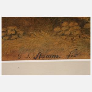 Johann Gottlob Samuel Stamm, attr., Am Fluss