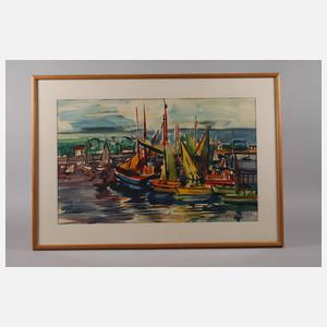 Richard Pusch, Segelboote auf der Elbe