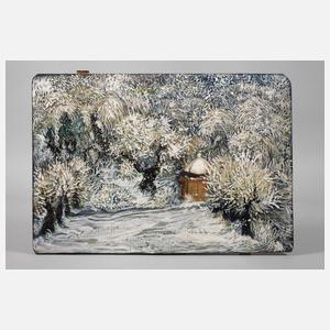 Prof. Heinz Werner, Häuschen im winterlichen Park