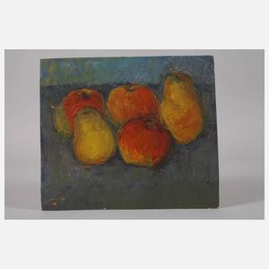 Prof. Heinz Werner, Stillleben mit Äpfeln und Birnen