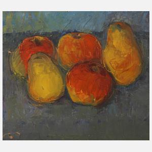 Prof. Heinz Werner, Stillleben mit Äpfeln und Birnen