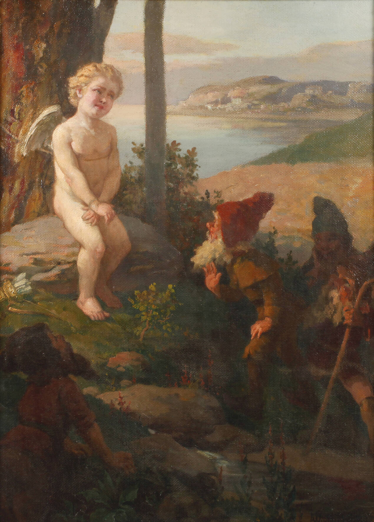 Albert Winther, attr., Amor und die Zwerge