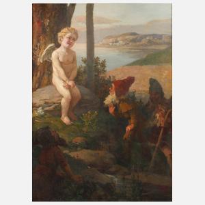 Albert Winther, attr., Amor und die Zwerge