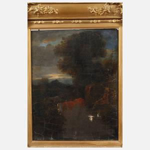 Nicolaes Berchem, attr., Bukolische Landschaft