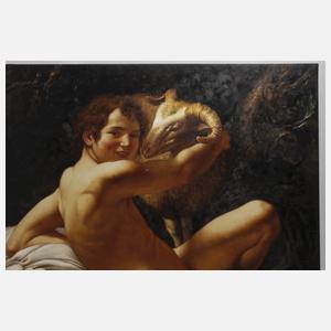 "Johannes der Täufer mit dem Widder" nach Caravaggio