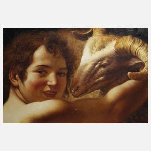 "Johannes der Täufer mit dem Widder" nach Caravaggio
