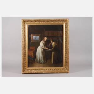 "Dame beim Hände waschen" nach Gerard ter Borch