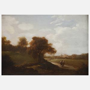 Herbstlandschaft mit Wanderern