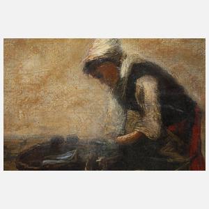 Georges Jean Marie Haquette, Bäuerin beim Waschen