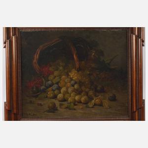 L. Hubert, Stillleben mit Pflaumen
