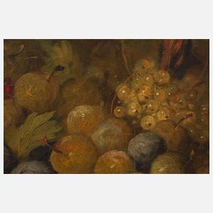 L. Hubert, Stillleben mit Pflaumen