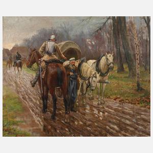 Prof. Emil Hünten, Stärkung im Mannöver