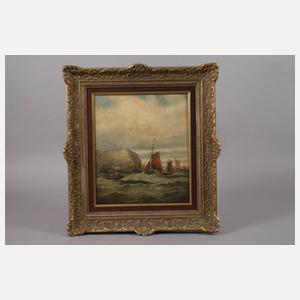 C. Watson, Segelboote vor Steilküste