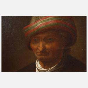 Bildnis eines Herrn mit Strickmütze