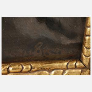 Malerin mit Kind im Atelier