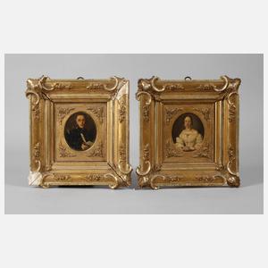 Paar Biedermeierportraits