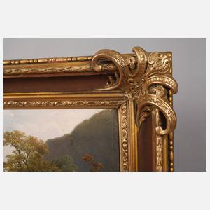 Gebirgslandschaft mit Wanderern