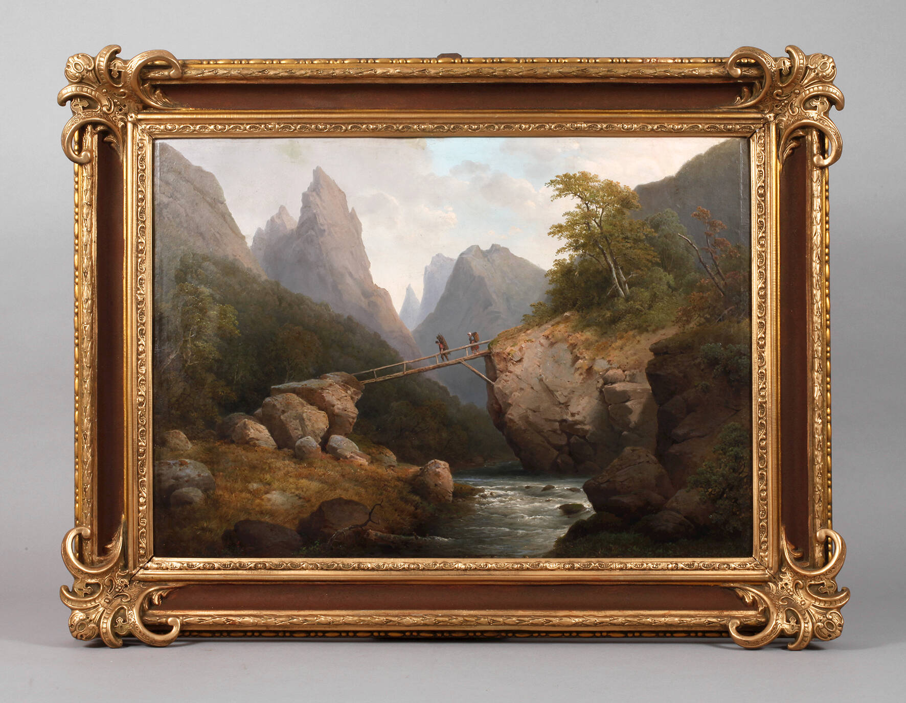 Gebirgslandschaft mit Wanderern