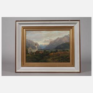 Sommerliche Alpenlandschaft mit Kirche