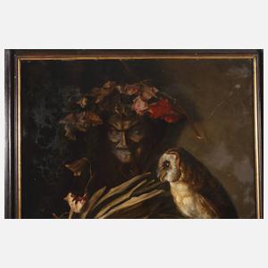 Vanitasstillleben mit Eule