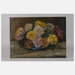 Rudolf Ballabene, Stillleben mit Dahlien