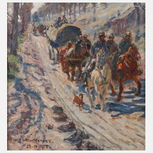 A. Baur, Soldatenkolonne