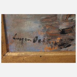 Eugen Dekkert, Fischerboote im Hafen