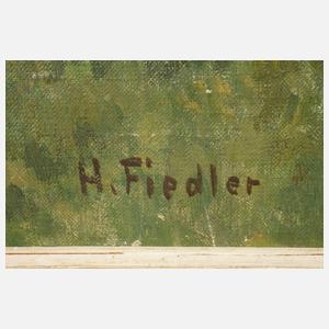 H. Fiedler, Weg in Sommerlandschaft