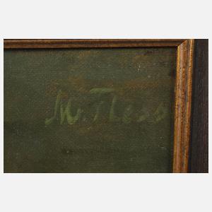 M. Fless, Stillleben mit Flasche