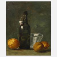 M. Fless, Stillleben mit Flasche111
