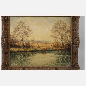 Karl Gaiser, Bei der Schilfernte