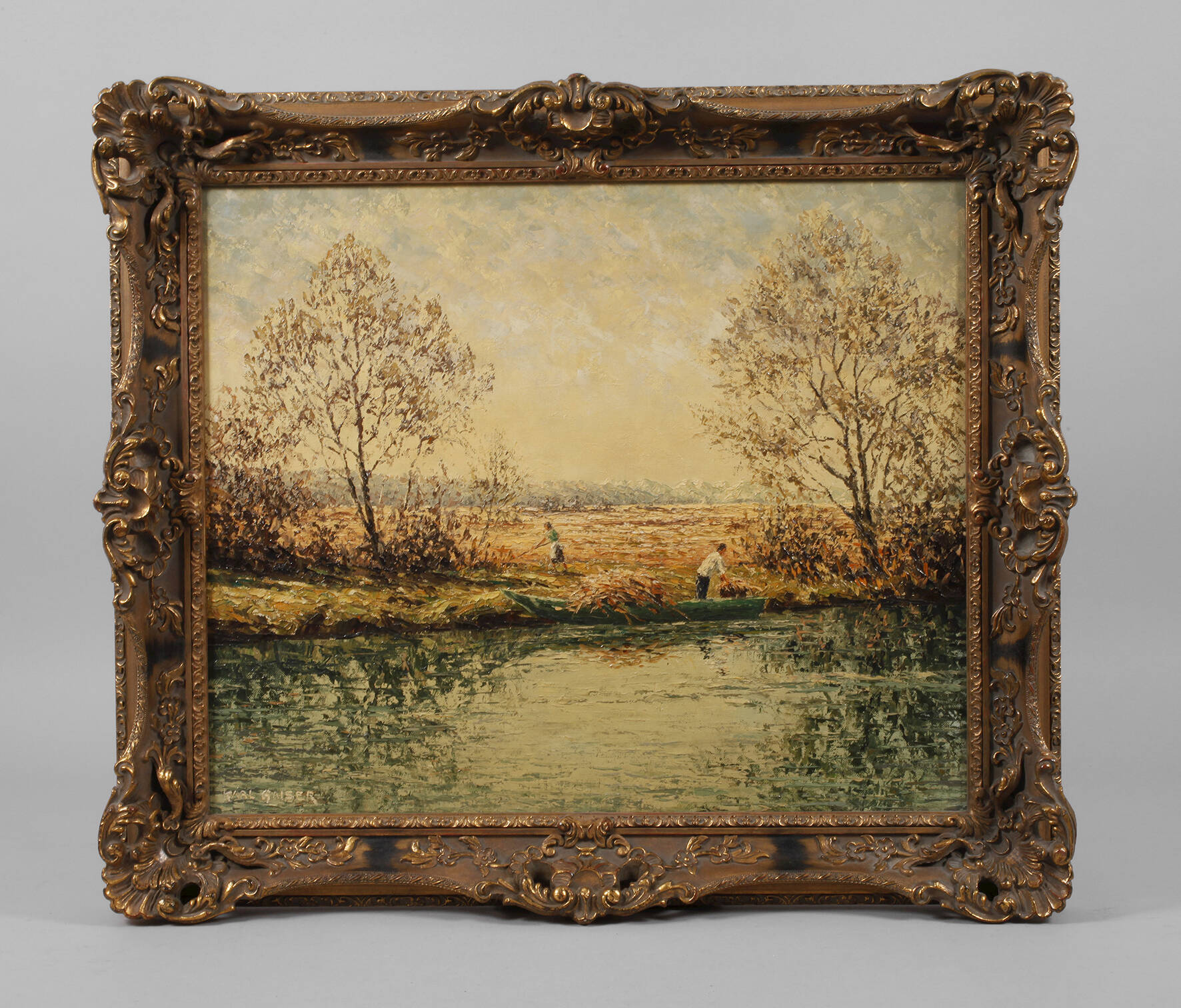 Karl Gaiser, Bei der Schilfernte