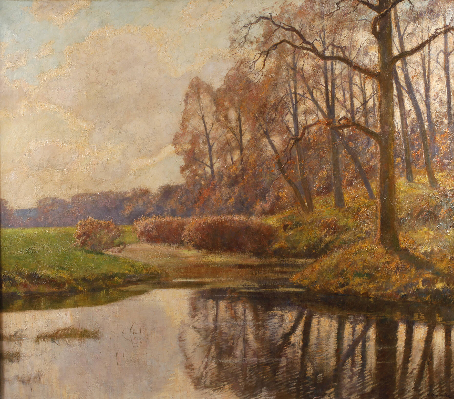 Hans Greinke, Herbststimmung am Weiher