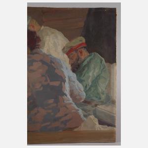 Hugo Hodiener, Soldaten im Unterstand