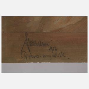 Hugo Hodiener, Soldaten im Unterstand