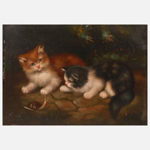 Benno Kögl, Katzenkinder mit Schnecke