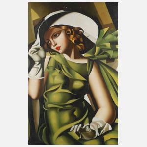 „Junges Mädchen in Grün“ nach Tamara de Lempicka