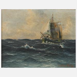Edmund Völz, Segelschiff auf hoher See