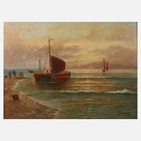 Franz Waldegg, Fischerboot am Strand111