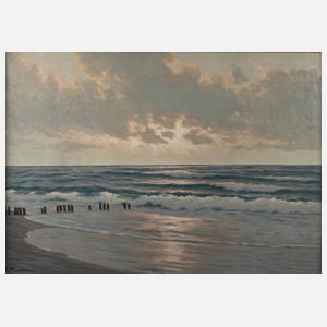 Meeresbrandung in der Dämmerung