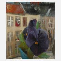 Barbara Bigalke, attr., Stiefmütterchen am Fenster111