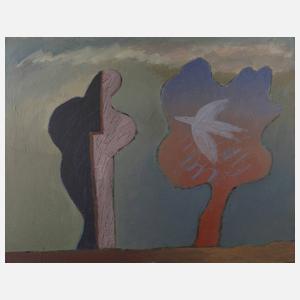 Karl Stengel, attr., Landschaft mit Vogel