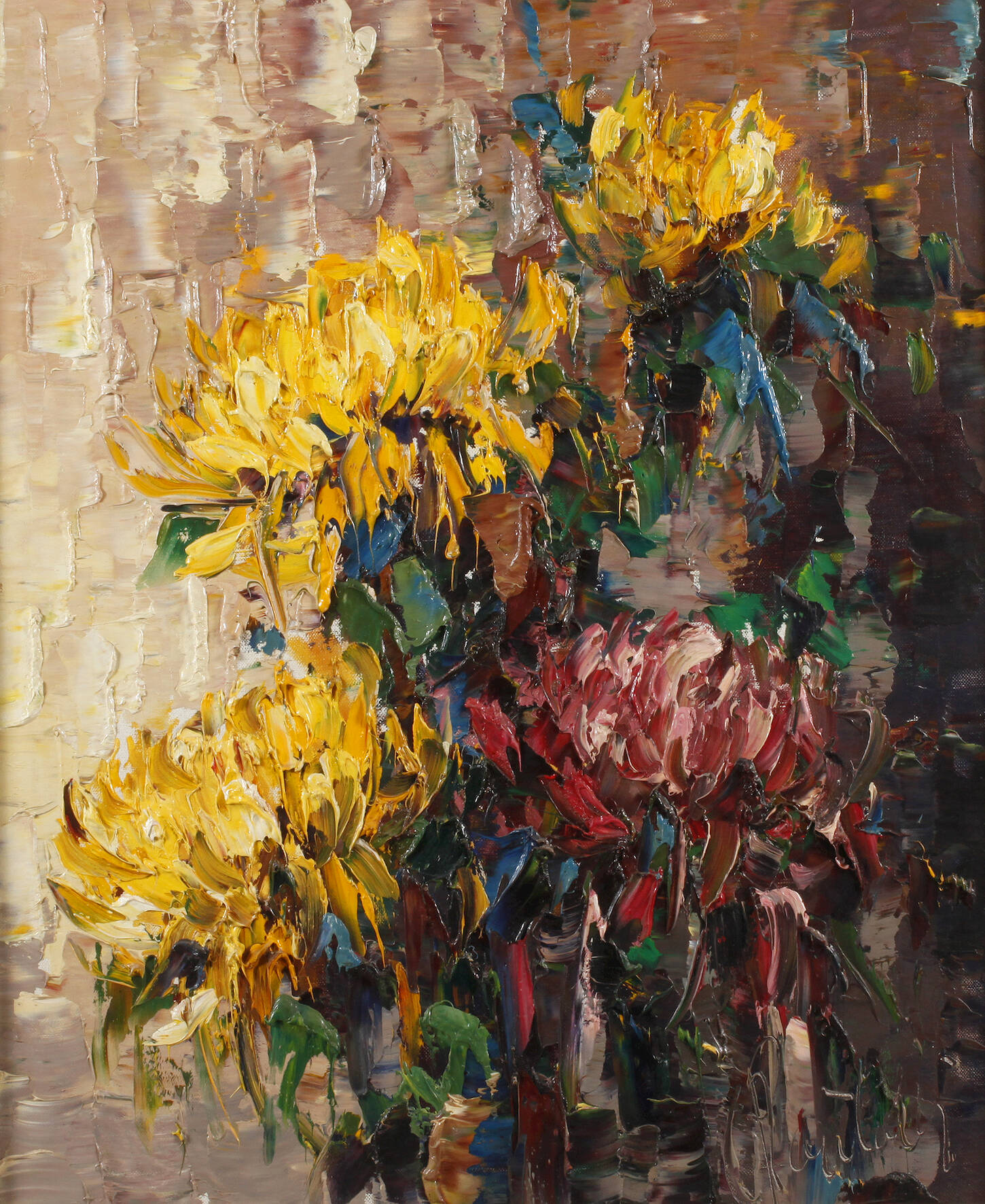 Expressives Blumenstillleben