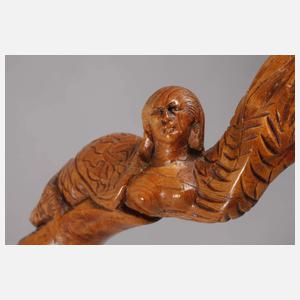 Geschnitzter Spazierstock