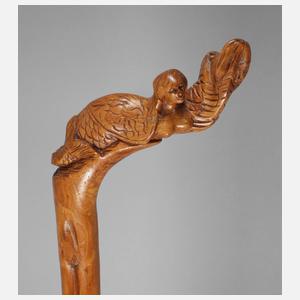 Geschnitzter Spazierstock