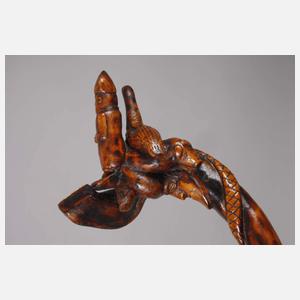 Geschnitzter Spazierstock