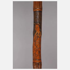 Geschnitzter Spazierstock